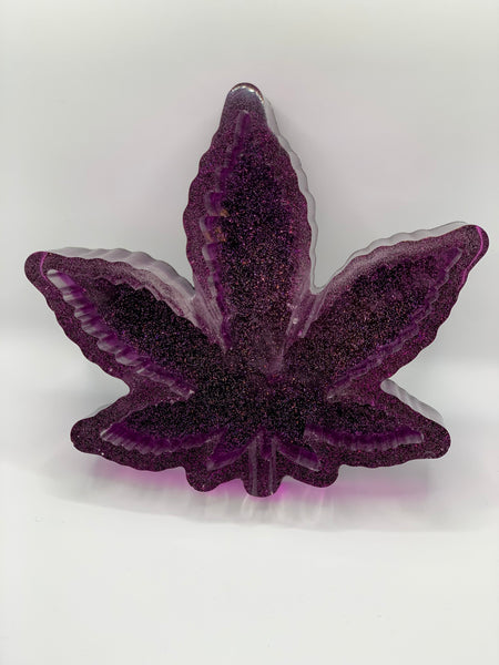 Purple Ombre Maple Leaf Ashtray