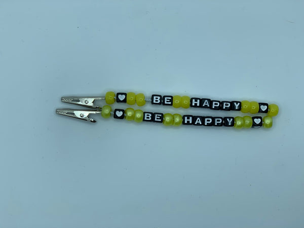 Be Happy Alligator Clips