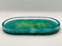 Trinket tray- Neon Blue/ Green