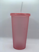 Pink 24oz. Plastic Tumbler