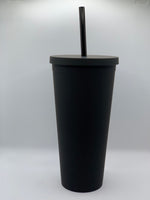 Black 22oz Plastic Tumbler